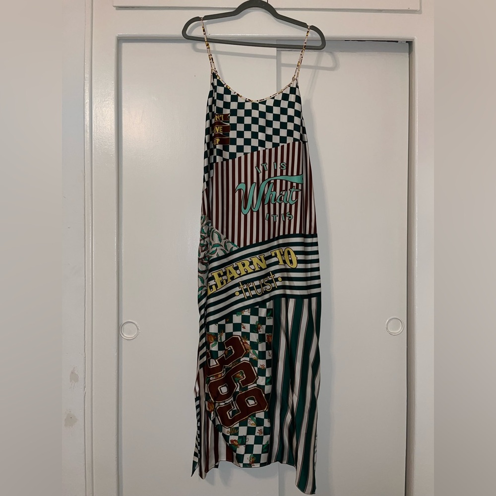 Maxi Dress with checkered print